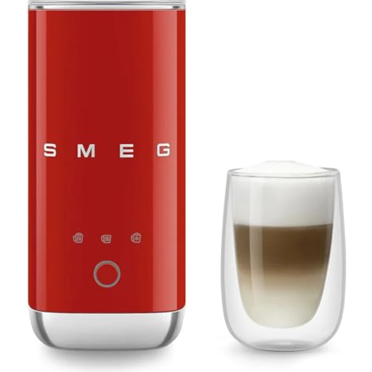 Smeg MFF02RDEU Milchaufschäumer, 50er Jahre Design mit keramisch beschichtetem Innenraum, für heiße und kalte Milchvarianten – Bild 9