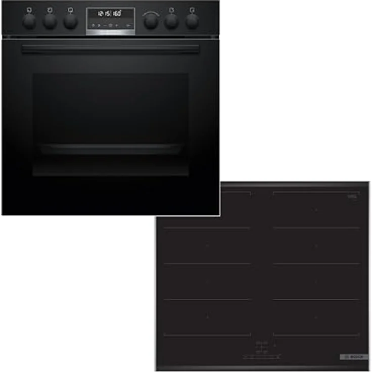 Bosch Einbauherd-Set HND679LS67, Serie 6 Einbau-Herd 60 cm mit Pyrolyse-Selbstreinigung und 3D-Heißluft, Serie 4 Induktionskochfeld 60 cm mit Flex Induction, herdgestützt – Bild 1