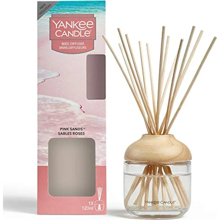 Yankee Candle Reed Aroma Diffusor, Pink Sands, 120 ml, bis zu 10 Wochen anhaltender Duft, 24,1cm