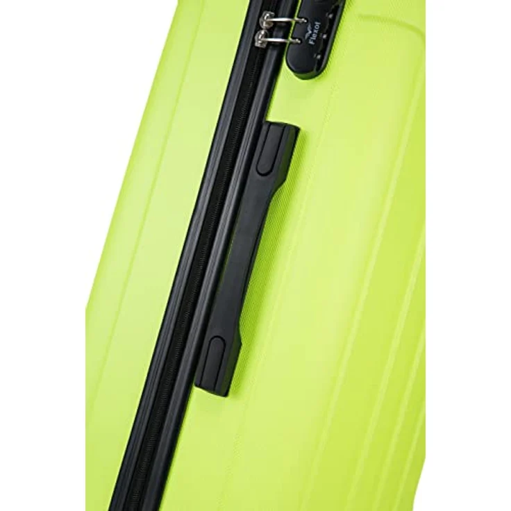 Flexot® F-2045 Koffer, Hartschale, 3tlg. Set (Neon-Gelb) Zwillingsrollen Bordcase Suitcase Reisekoffer – Bild 3