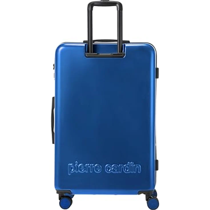 Pierre Cardin, Koffer, 4 Rollen Kofferset 3-teilig, (99 l, XL) - Stilvolles Reisegepäck mit Kreuzpackgurt und Wäschefach, Schwarz – Bild 8