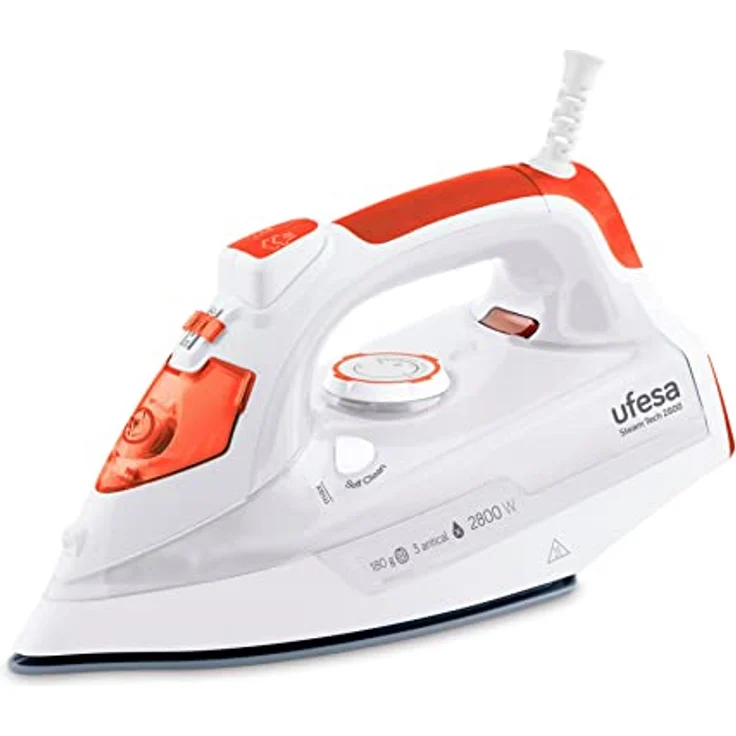 Ufesa Steam Tech 2800 Dampfbügeleisen 2800 W, Dampfleistung 0 – 30 g/min, Pressfunktion 180 g, Keramiksohle, Dampf oder Trocken, 3-faches Anti-Kalk-System, Anti-Tropfen – Bild 1