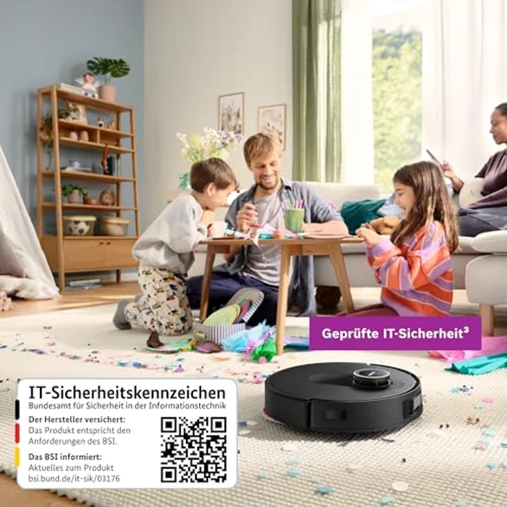 BOSCH Saugroboter Spotless Max Cam BCRDW3BX, rot, 11.000 Pa Saugkraft, rotierende Wischpads, 70°C Selbstreinigung, Absaugstation, Kamera, appgesteuert – Bild 11