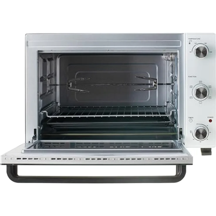 Adler Minibackofen AD 6027, Elektrobackofen, 48L, Umluft, Timer, Drehspieß, Weiß – Bild 4