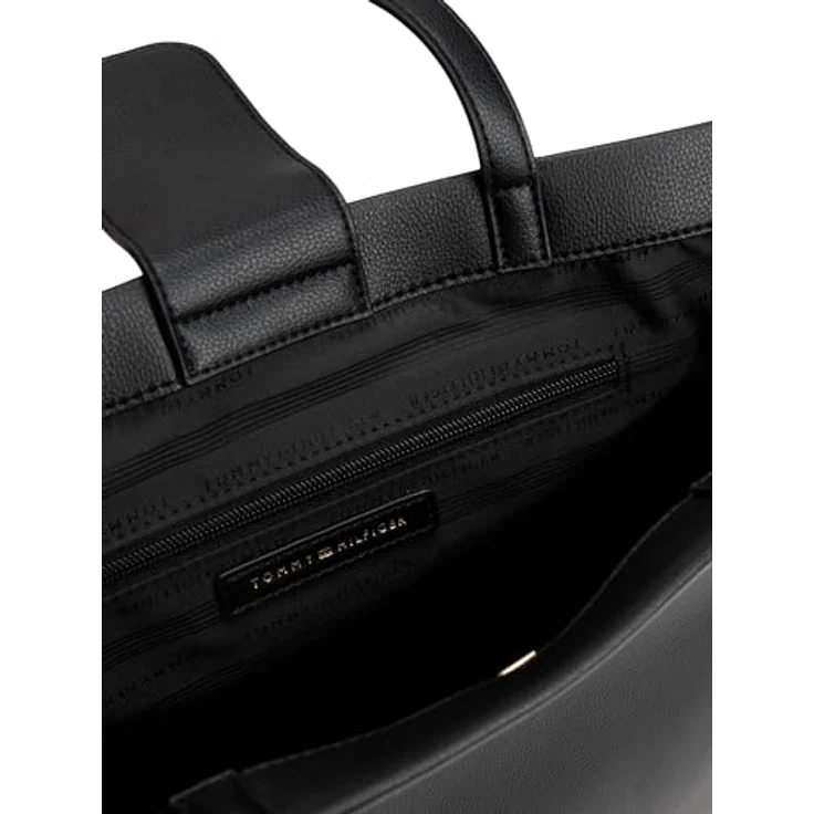 Tommy Hilfiger TH Modern Shopper Tasche, 35 cm, 100% Kunstleder, schwarz – Bild 4