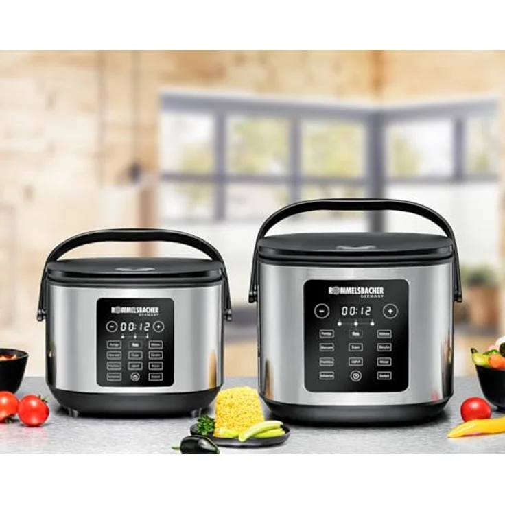 Rommelsbacher Multi-Reiskocher MRK 650, 600 Watt, 3 Liter, Edelstahl-Look, vielseitige Kochprogramme und Warmhaltefunktion – Bild 5