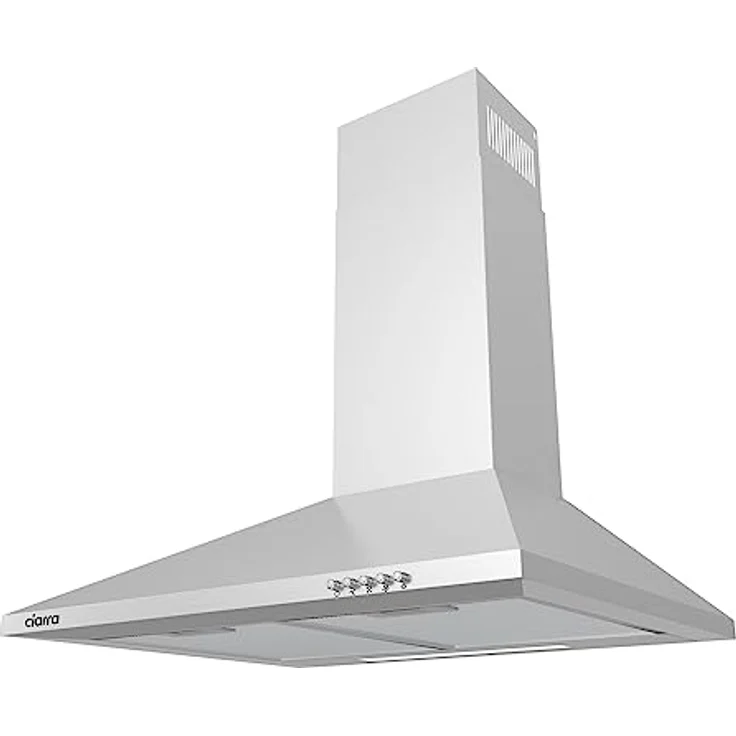 CIARRA Dunstabzugshaube 60cm Umluft Abluft Pyramide Abzugshaube aus Silber Edelstahl,CAS6201A – Bild 1