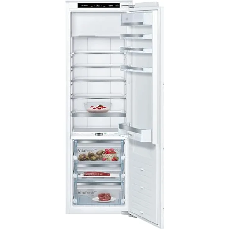 Bosch Serie 8, Einbau-Kühlschrank mit Gefrierfach, 177.5 x 56 cm, Flachscharnier, KIF82PFE0