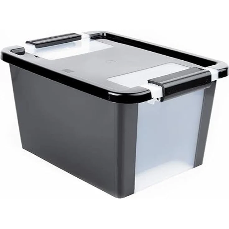 PROREGAL Mehrzweck Aufbewahrungsbehälter STORAGE 10er Set mit Deckel | 11 Liter | Schwarz | Robustes bruchsicheres Material | Verschiedene Größen verfügbar – Bild 2