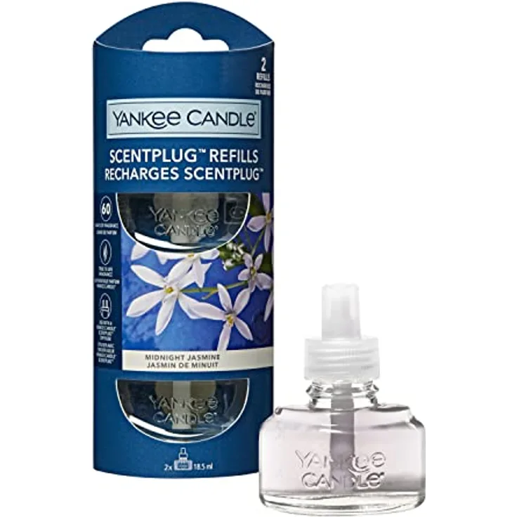 Yankee Candle ScentPlug Nachfüllpackungen | Midnight Jasmine Duftöl für Raumduftstecker | bis zu 60 Tage Duft | 2 Stück