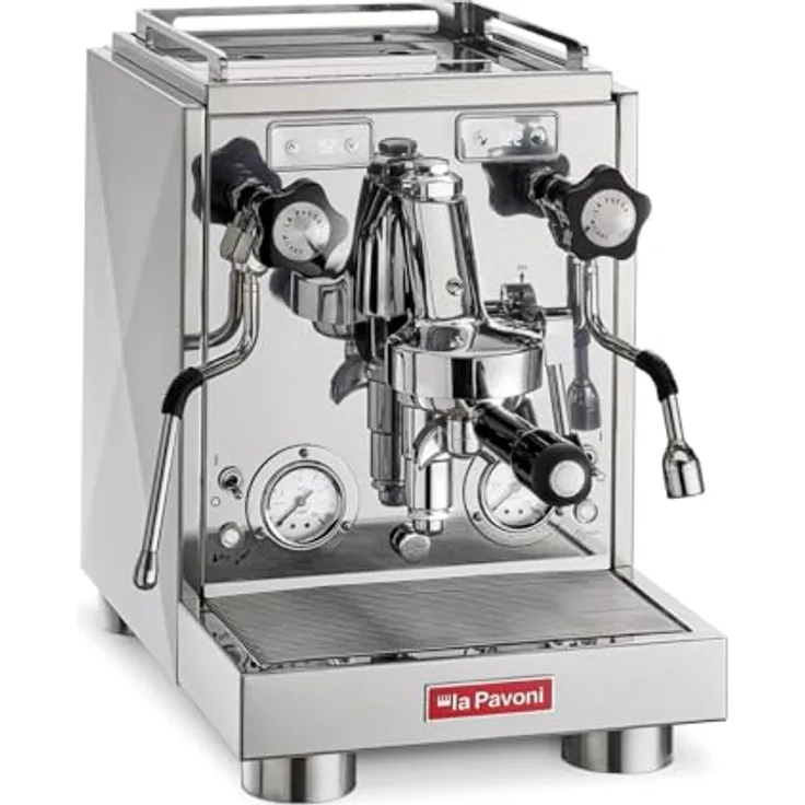 La Pavoni New Botticelli Evolution, Siebträgermaschine mit dualem Boiler, 20-Bar-Drucksystem, silber