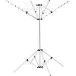 Axentia Wäschespinne Aluminium 20 m, Metall, Grau - Energiesparendes Trocknen, 20 Meter Leinenlänge, Rückenschonend, Platzsparend einklappbar