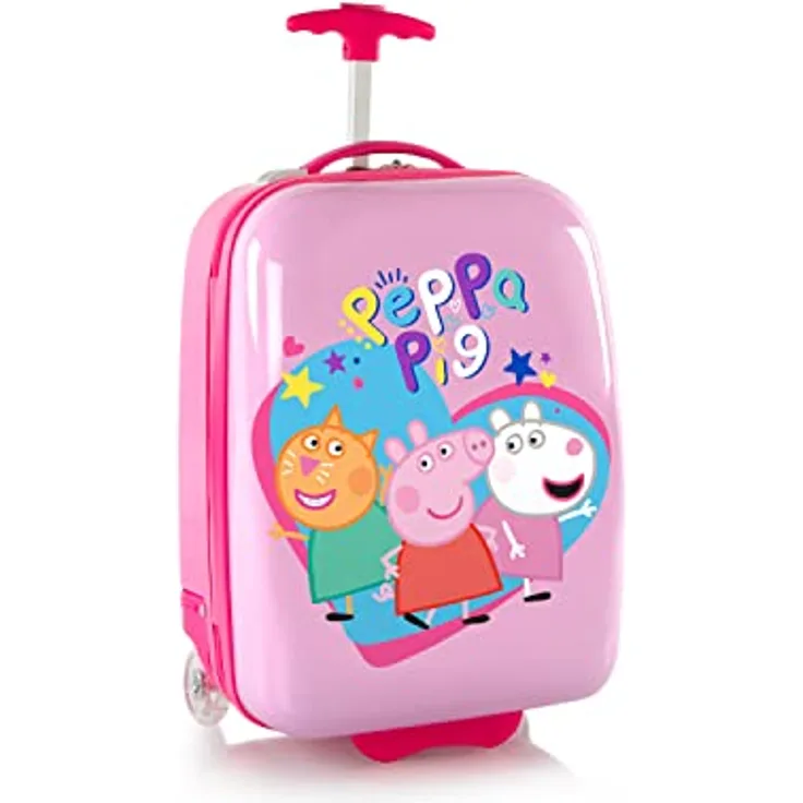 Heys Kinderkoffer Peppa Pig rosa, 46 cm, 2 Rollen, Hartschale aus schlagfestem Polycarbonat, Joachim Llambi Design