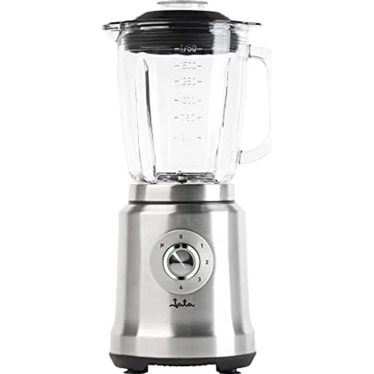 Jata JEBT1241 Standmixer mit 6 Klingen aus Edelstahl, 4 Geschwindigkeitsstufen + Pulse, 1.200 W, 1,75 Liter, Eiszerkleinerung - Edelstahlkörper – Bild 1