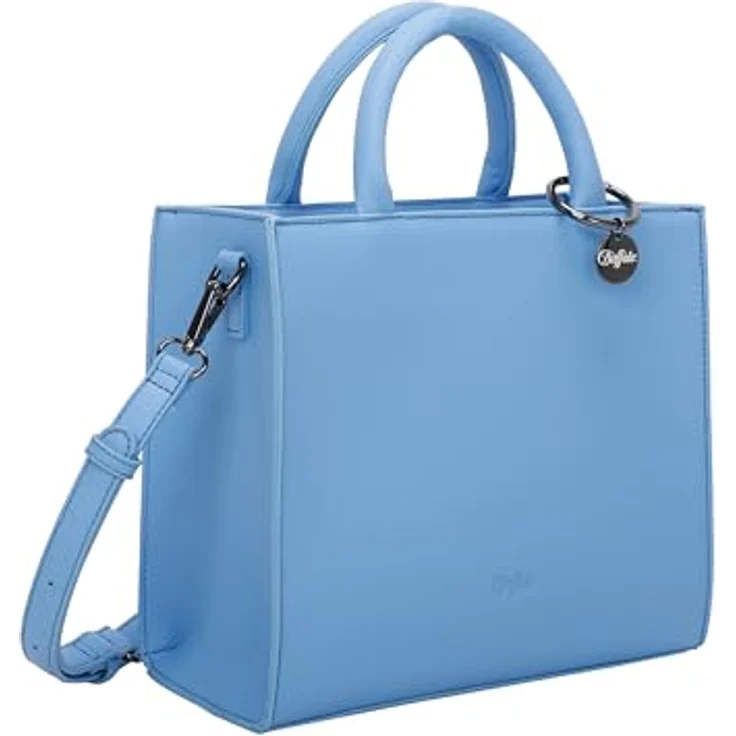 Buffalo Big Boxy Handtasche 26 cm, kompakte modische Handtasche in Blau mit abnehmbarem, verstellbarem Schulterriemen – Bild 4