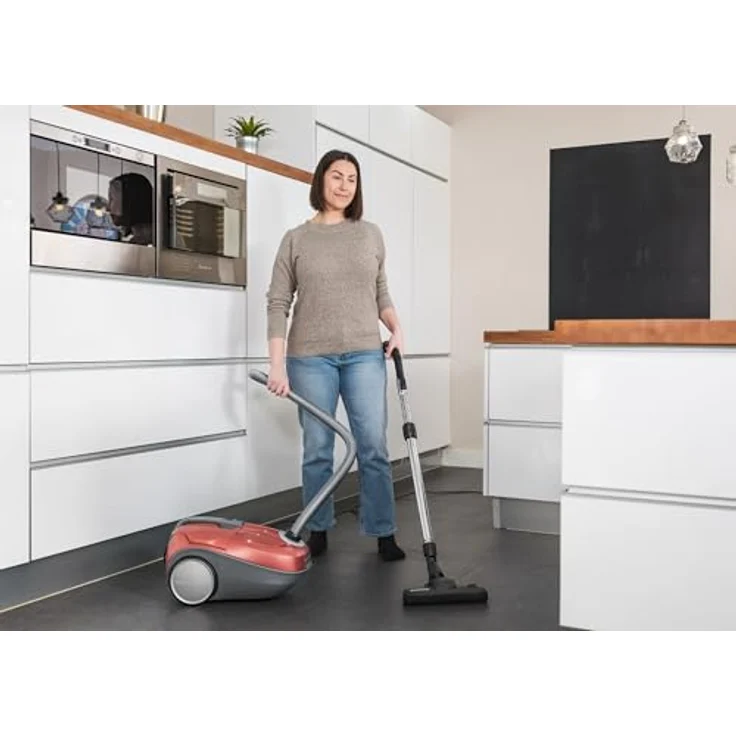 Nilfisk Bravo SR10P07A Staubsauger mit Energiezylinder – für alle Fußböden – XL-Staubsaugerbeutel & EPA-Filter, 700 W (dunkelrot) – Bild 5