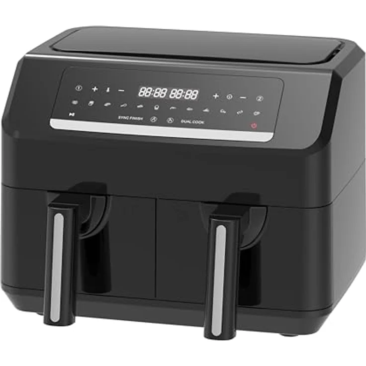 Emerio digitale DOPPEL Heißluftfritteuse AirFryer 2x 3.6L Volumen 12 Programme BPA frei SYNC FINISH Funktion AF-130376.1 – Bild 3