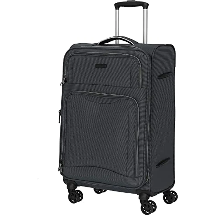 D&N Travel Line 9204-4-Rollen-Trolley M 66 cm erw. grau – Bild 2