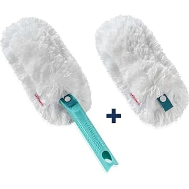 Leifheit Staubwedel SUPERDUSTER, waschbar mit 360°-Mikrofaser, kompatibel mit Click-System, lang ausziehbar, ergonomischer Griff