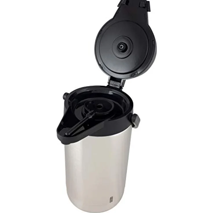 Helios Pump-Isolierkanne Coffeestation, 2,5 Liter, Edelstahl, Einhandbedienung – Bild 5