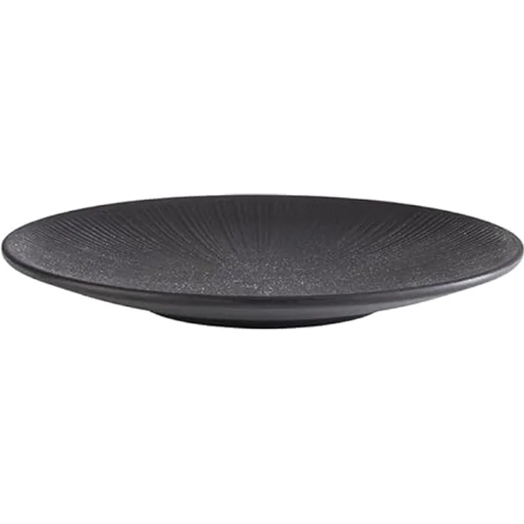 APS 85064 Teller NERO, Ø 26 cm, Höhe 3 cm, Melamin, schwarz