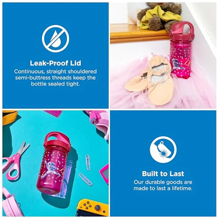 Nalgene Trinkflasche 'OTF Kids Sustain', 0,35 L, bruchfest, einhandbedienbar, BPA-frei, aus 50 % recyceltem Material – Bild 2