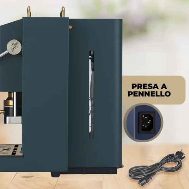 Faber Coffee Machines Faber Pro Deluxe 3.0 Kaffeepadmaschine, Messing-Design, ESE Pads, hygienischer Wassertank aus Glas, magnetisch abnehmbare Brühgruppe und Auslauf – Bild 5