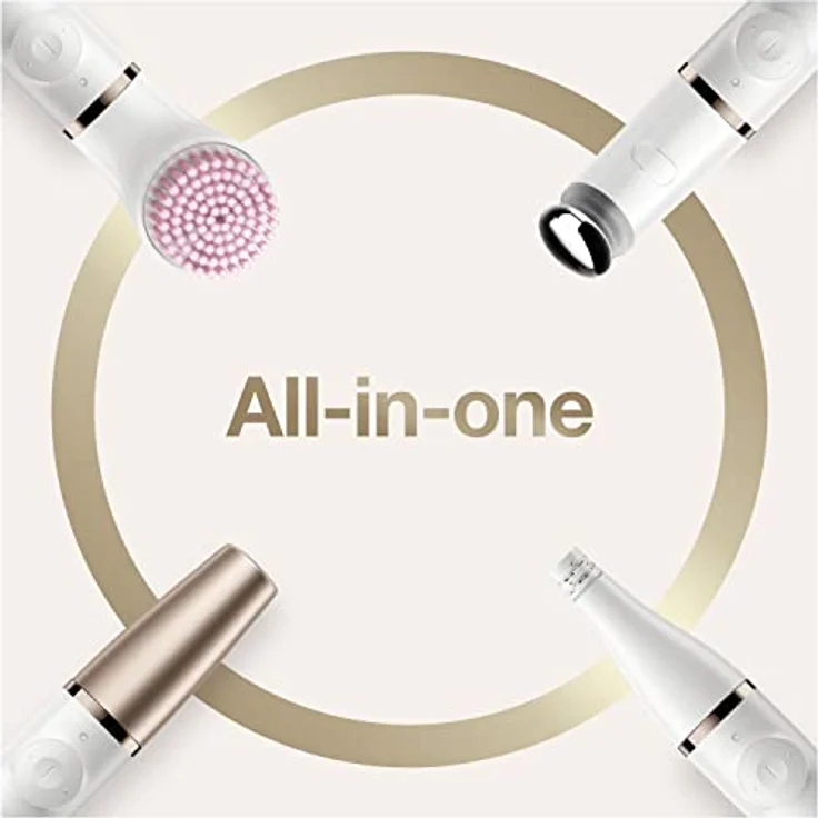 Braun Pro 912 FaceSpa, 3-in-1 Beauty Gerät für das Gesicht, Akkubetrieb, weiß-bronze – Bild 2