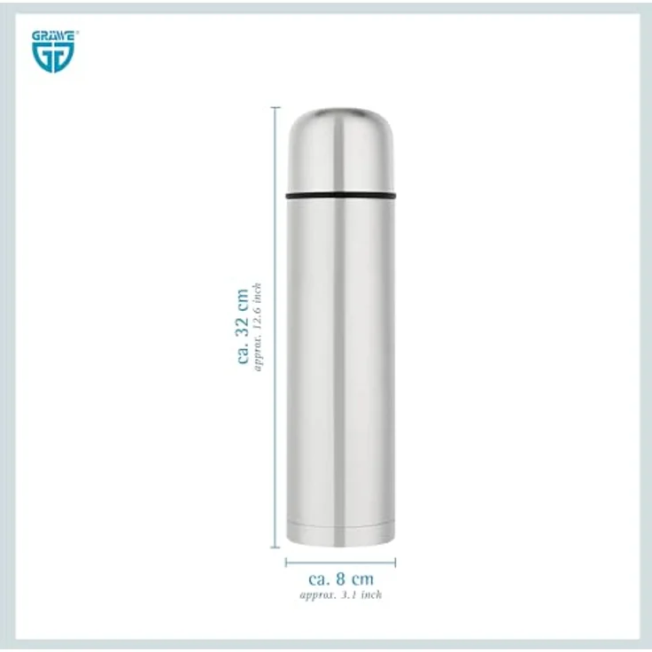 Gräwe Isolierflasche THERMOHOME, 1 l, silber – Bild 3
