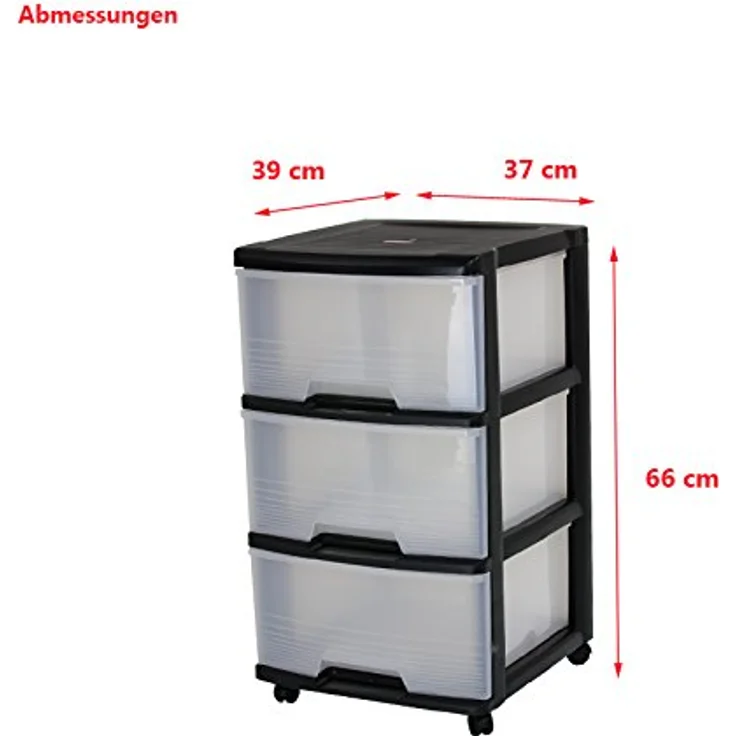 Curver Regal 3x20L, Küchenorganisation mit hochwertigem Radstand, mobil und langlebig – Bild 3