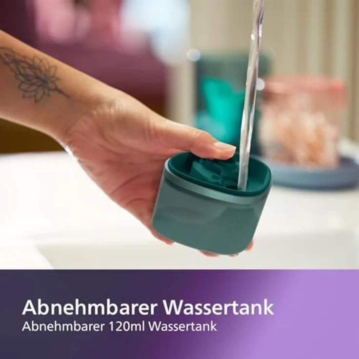 Philips Dampfglätter STH 3020/70, 1000 W, kompakt und einklappbar, grün – Bild 2