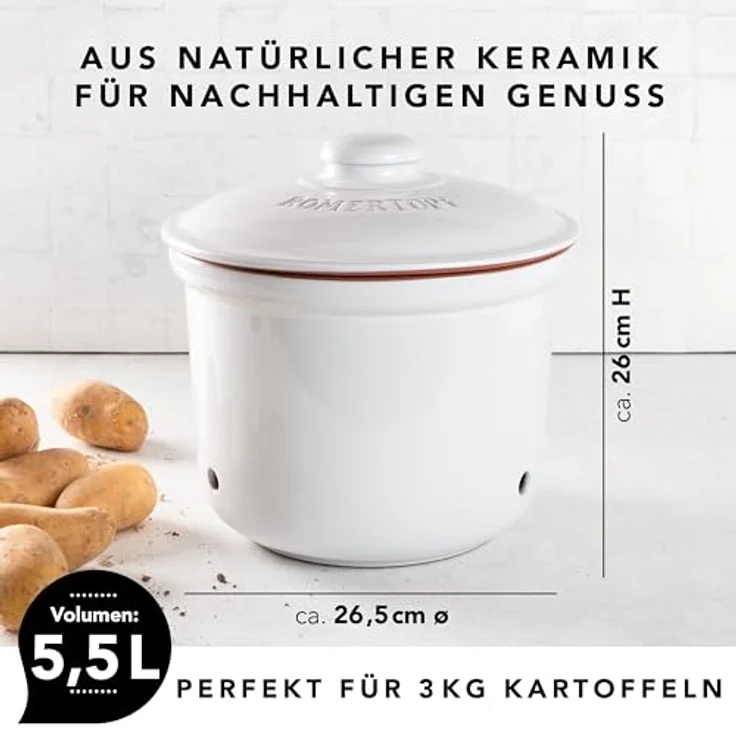 Römertopf Kartoffel-Frische-Topf weiß ø26,0x25 – Bild 7