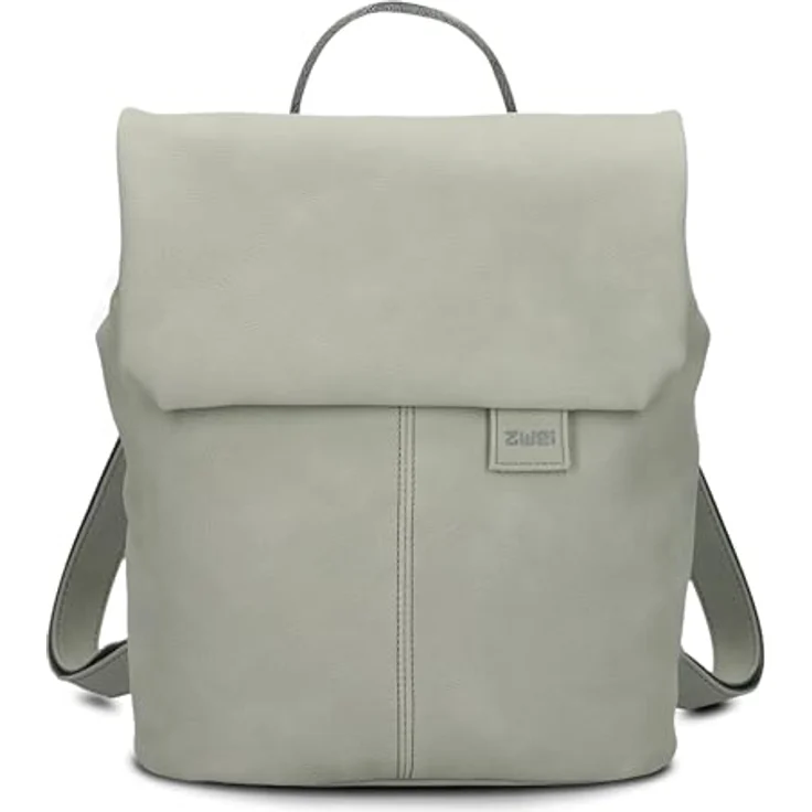 Zwei Mademoiselle.M City Rucksack, 29 cm, grau, 100% Polyurethan, 24 cm x 13 cm – Bild 4