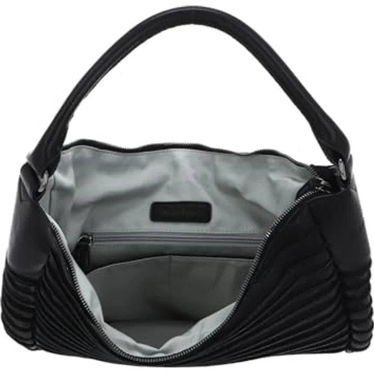 FredsBruder Riffeltier S Schultertasche aus 100% Leder, grau, 33 cm x 9 cm x 34 cm – Bild 5