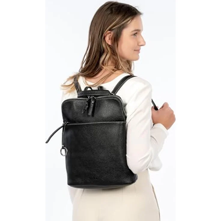 Suri Frey SFY Debby City Rucksack, 30 cm, schwarz, 100% Polyurethan, 29 x 11 x 30 cm – Bild 3