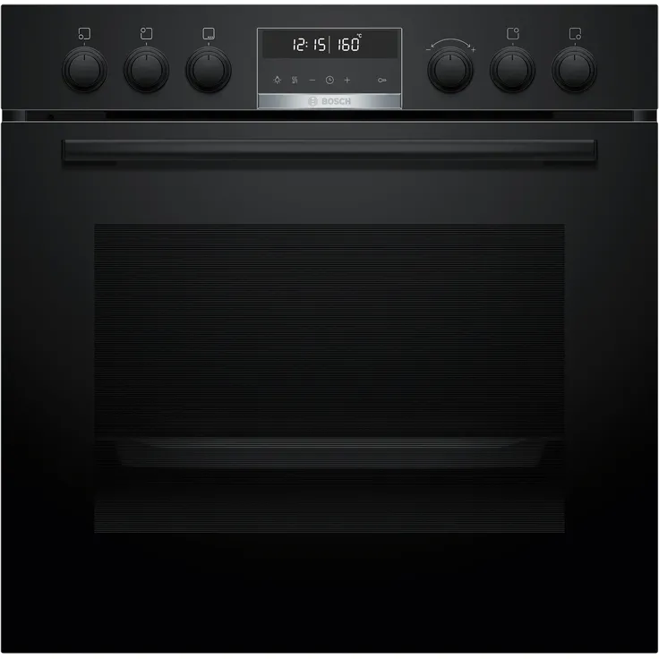 Bosch HND679LS62, Einbau-Herdset mit Air Fry Funktion, 71 l Garraumvolumen, Edelstahl mit schwarzem Induktionskochfeld