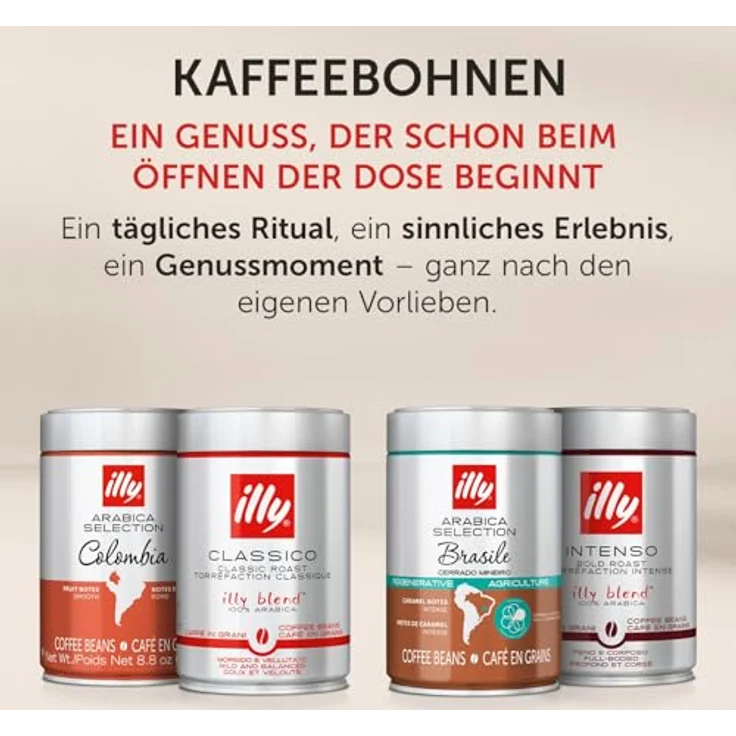 illy® Classico Kaffeebohnen, 500 g 100% Arabicabohnen für Vollautomaten, ausgewogenes Aroma – Bild 3