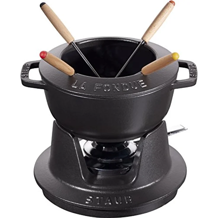 Staub Fondueset, Induktionsgeeignet, Gusseisen, Schwarz, 1 Einheiten – Bild 2