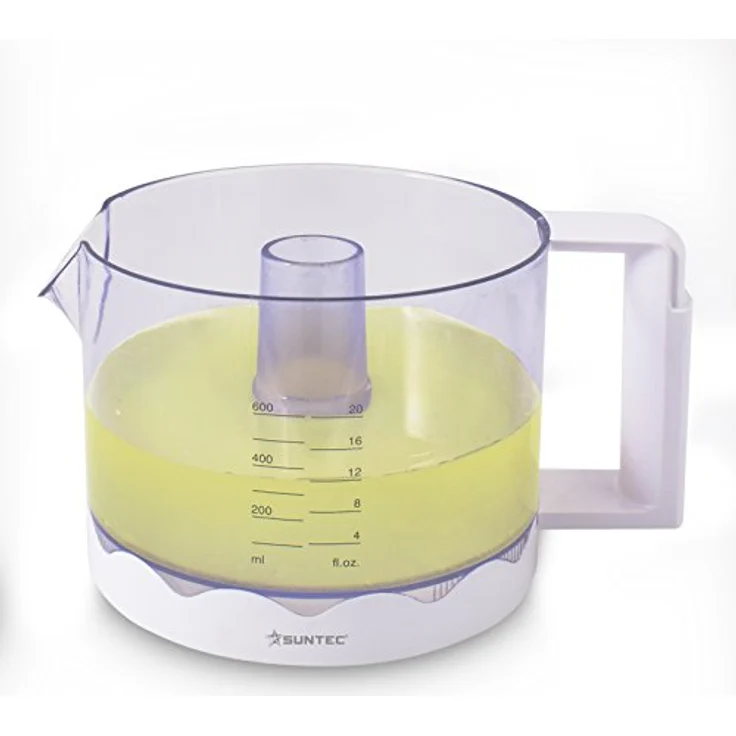 SUNTEC Zitruspresse ZIP-8427 comfort [Ideal für frische Säfte mit vollem Nährstofferhalt, hohe Saftausbeute, abnehmbarer Saftbehälter (0,6 l), inkl. Sieb für Fruchtfleisch, max. 30 Watt] – Bild 5