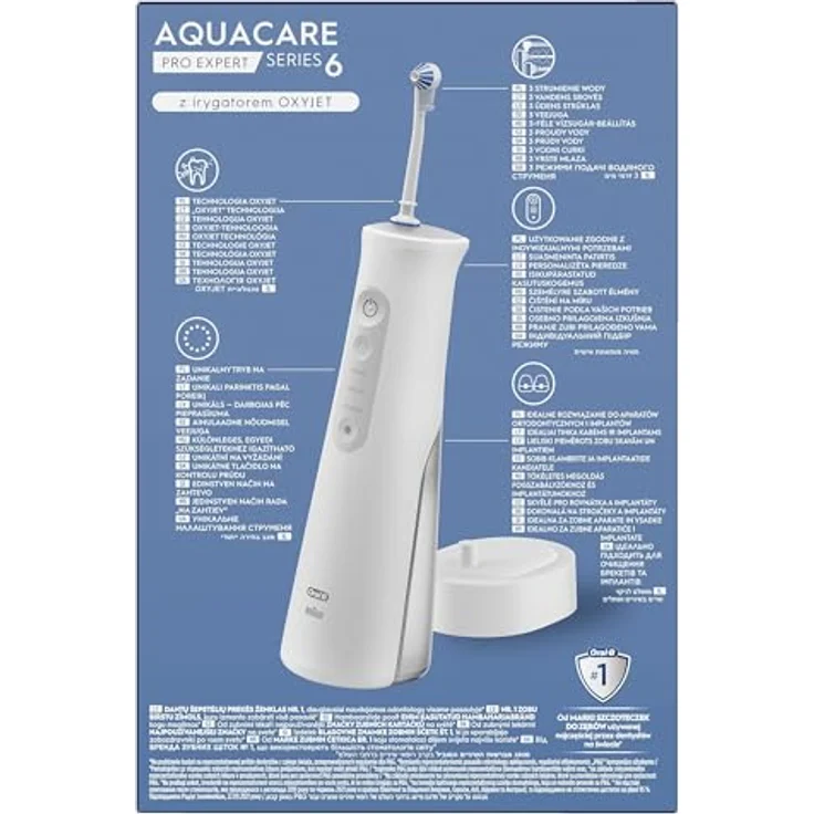 Oral-B AquaCare 6 Pro-Expert, Munddusche mit Oxyjet-Technologie für sanfte Zahnzwischenraumpflege – Bild 2