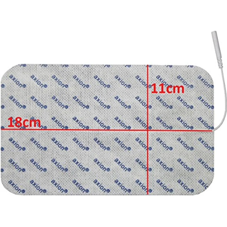 Axion Elektrodenpads - TENS EMS Elektroden, 18x11cm, 2mm Steckanschluss, selbstklebend, 2 St. – Bild 3