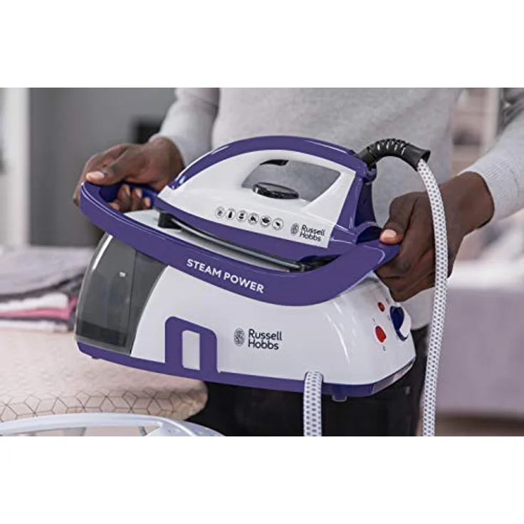 Russell Hobbs 24440-56 Steam Power Dampfbügelstation (2600 W, 4,5 Bar Dampfdruck, herausnehmbarer 1,3 l Wassertank) violett-weiß – Bild 6
