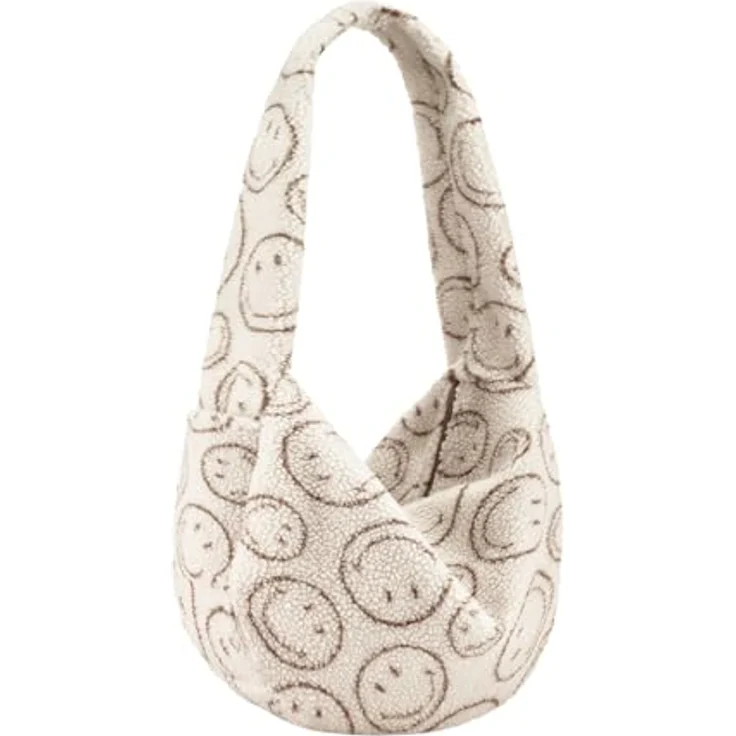 REISENTHEL® Schultertasche moonbag 24 Liter, aus 100% recyceltem Polyester, Farbe smiley teddy chocolate, mit Innen- und Außentaschen – Bild 1