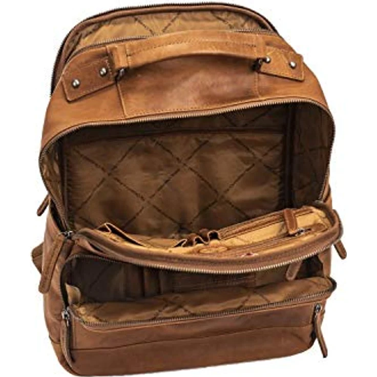 The Chesterfield Brand Austin Business-Rucksack, 39 cm aus 100% Leder mit Laptopfach, braun – Bild 2
