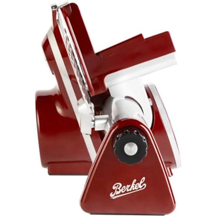 Berkel Icon Line Slicer, Aufschnittmaschine mit 170 mm Klinge und verchromtem Stahl, rot – Bild 4