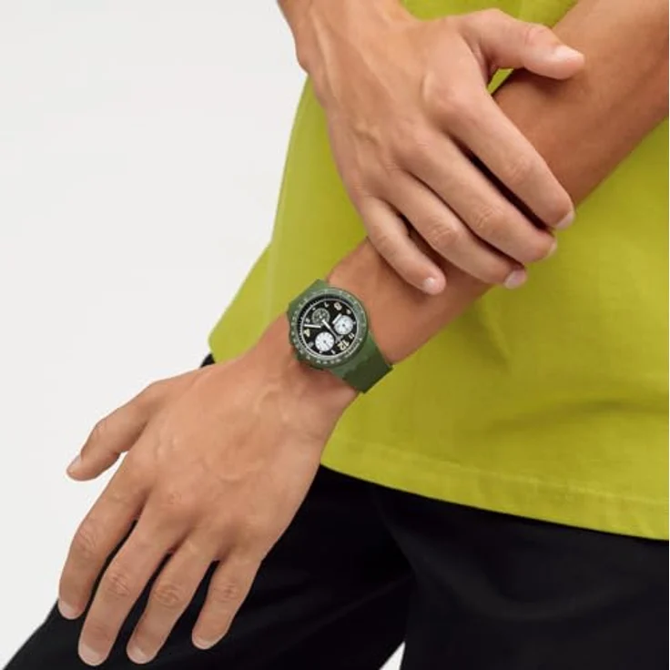 Swatch Nothing Basic About Green SUSG406, Armbanduhr mit auffälligem grünen Design – Bild 5