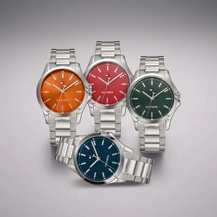 Tommy Hilfiger Quarzuhr BRUCE 1710672, Herrenuhr mit grünem Zifferblatt und Edelstahlarmband – Bild 7