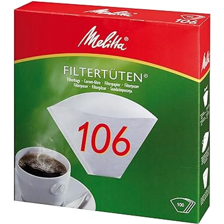 Melitta Filtertüten 106, Weiß, 100 Stück – Bild 3