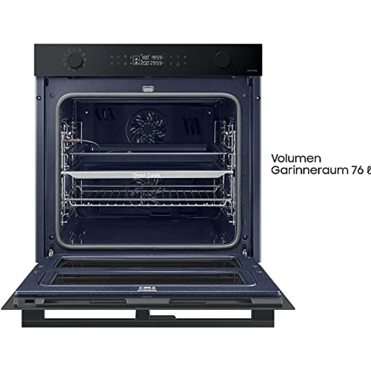 Samsung NV7B45502AK/U1 Einbaubackofen,76 ℓ, Dual Cook Flex, Pyrolytische Selbstreinigung, SmartThings Cooking, XXL-Garraum – Bild 4
