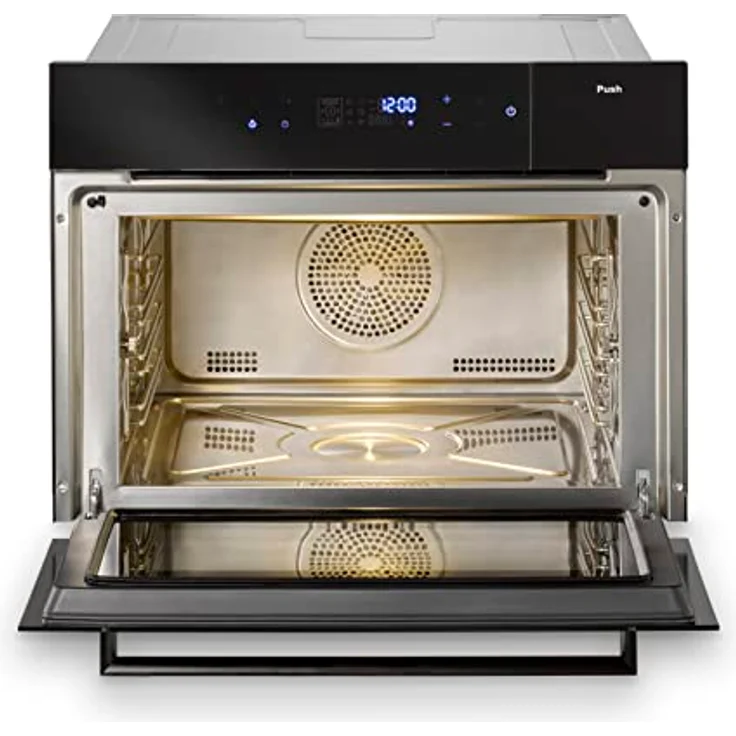 Caso SteamMaster E 56, Einbaubackofen mit Dampfgarfunktion, 45L Edelstahl Garraum, 3000 Watt, 1,2L Wassertank, 45er Nischenhöhe, Warmhalte- und Auftaufunktion – Bild 3